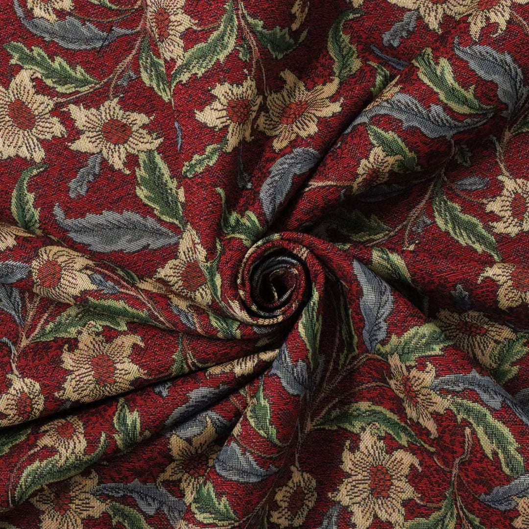 Stoneywell Red / Red Tapestry Fabric