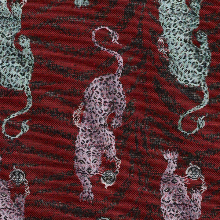 Panthera Red Tapestry Fabric