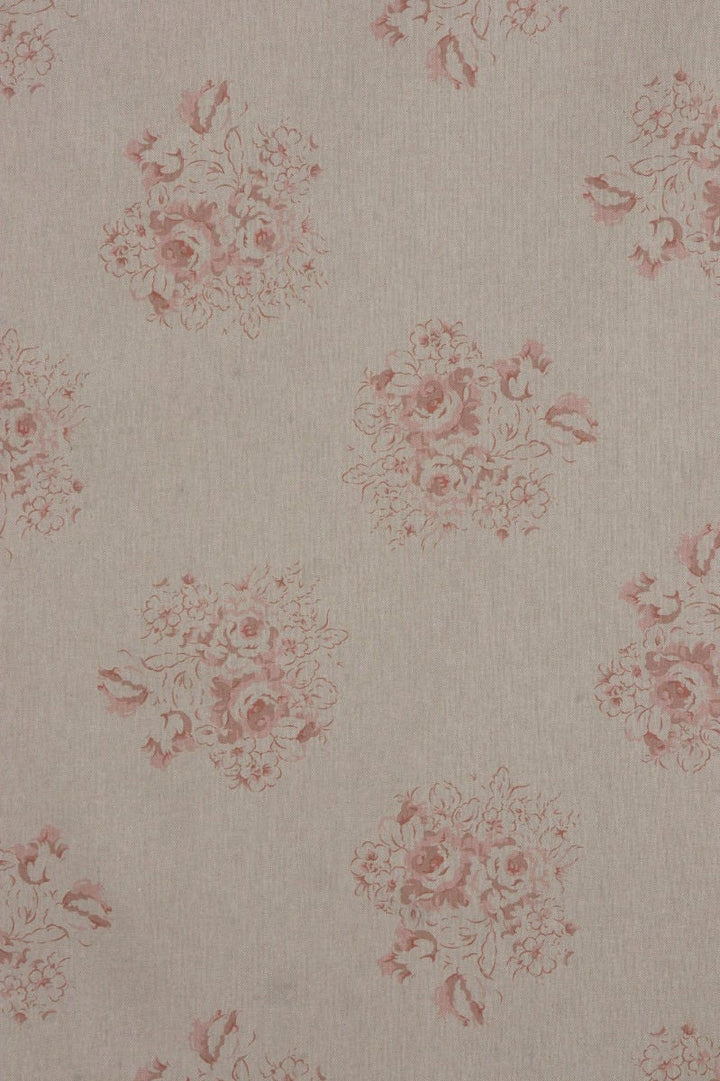 Vintage Floral Bouquet Rose Double Width Fabric