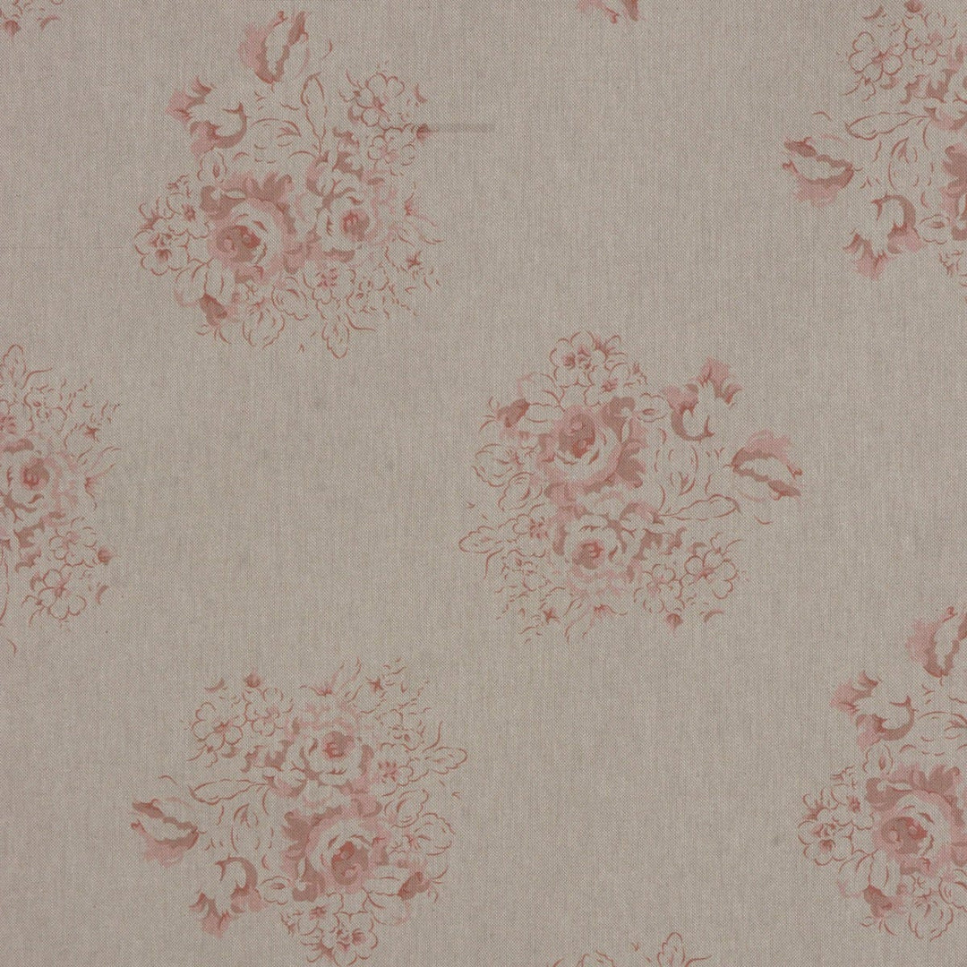 Vintage Floral Bouquet Rose Double Width Fabric