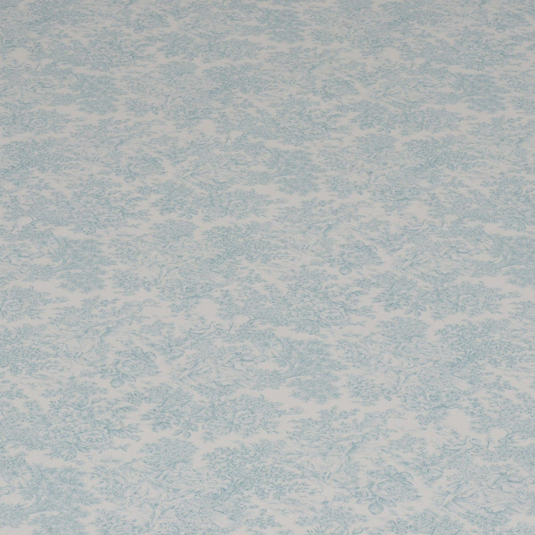 Vintage Toile Teal On White 140cm