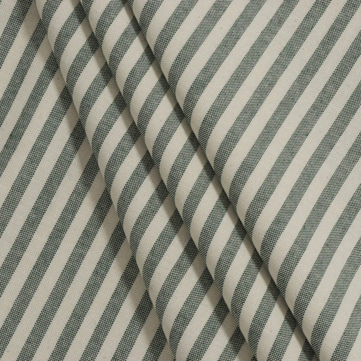 Cambridge Stripe Green Double Width Fabric