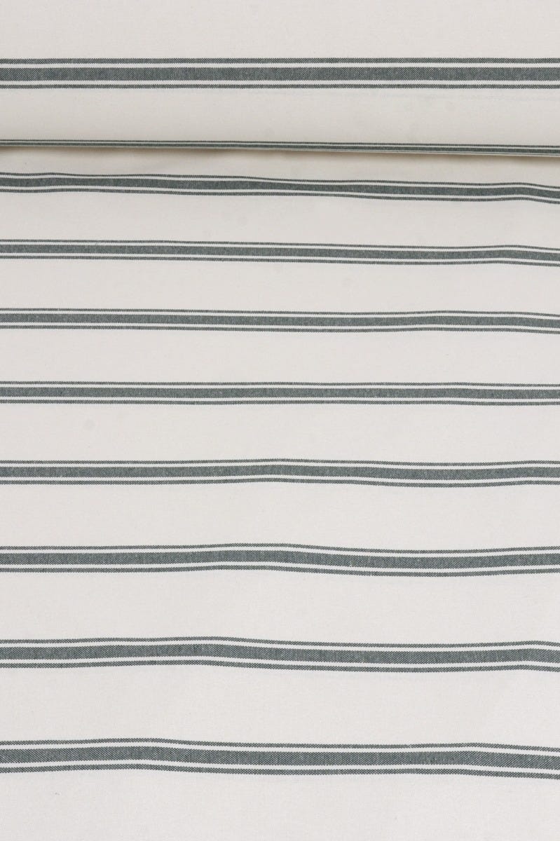 Limoges Stripe Green Double Width Fabric