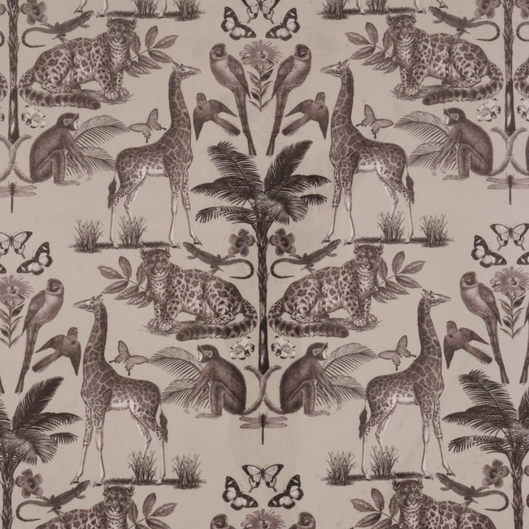 Wild Africa Sepia Velvet Fabric