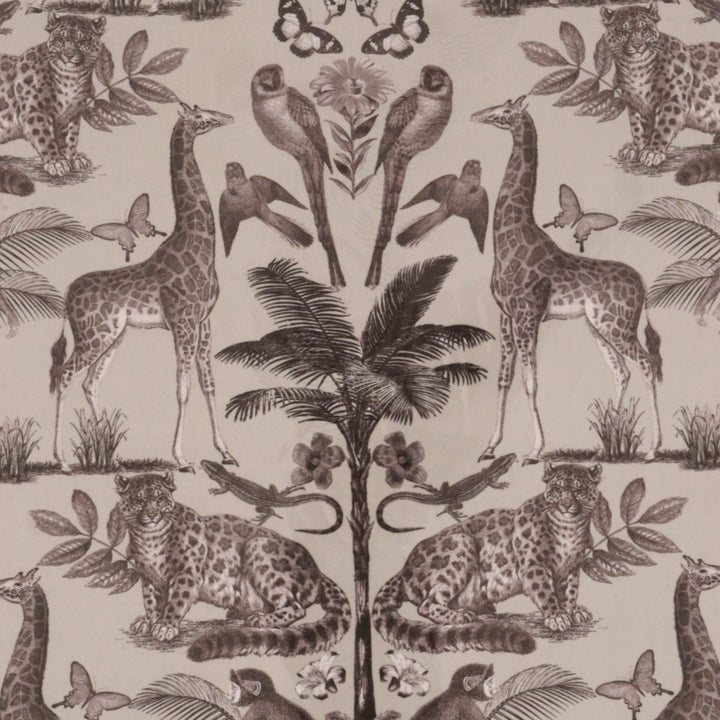 Wild Africa Sepia Velvet Fabric