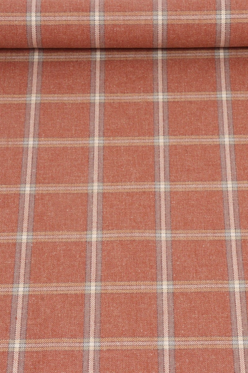 ILIV Windsor Check Henna Fabric