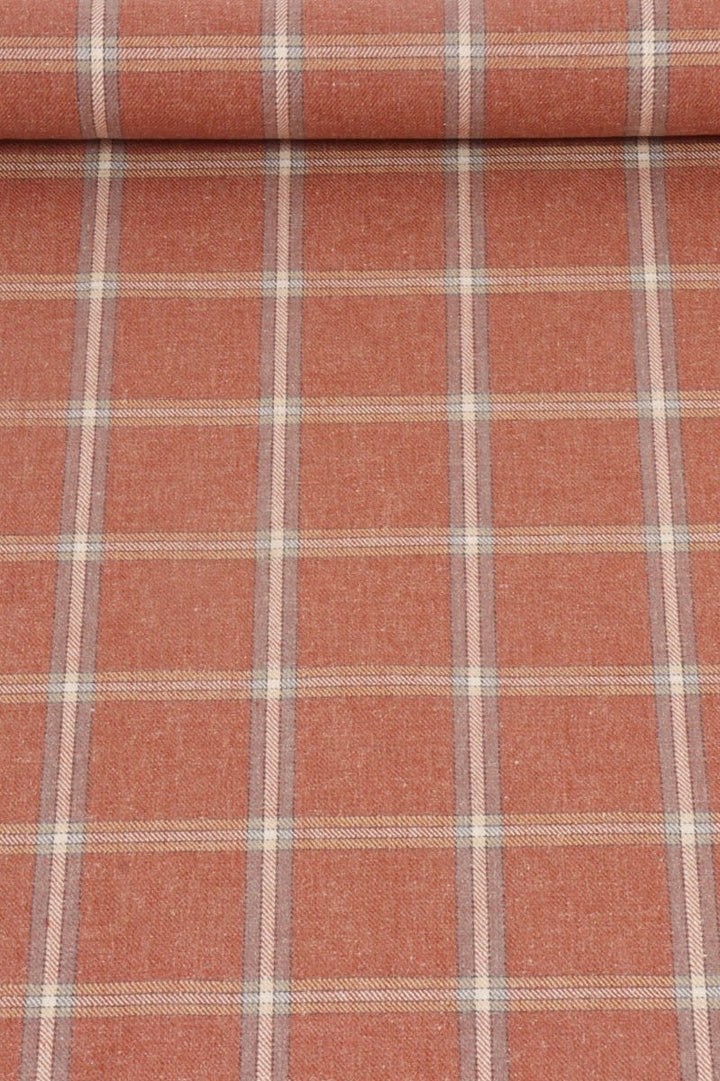 ILIV Windsor Check Henna Fabric