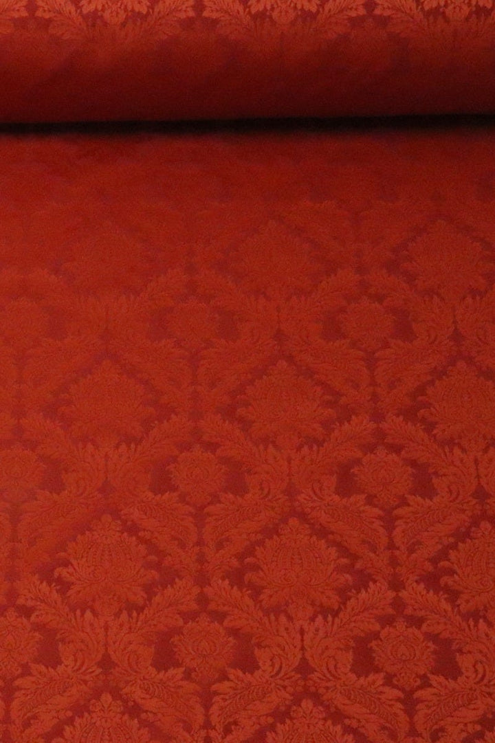 Alderton Luxury Damask Paprika Fabric