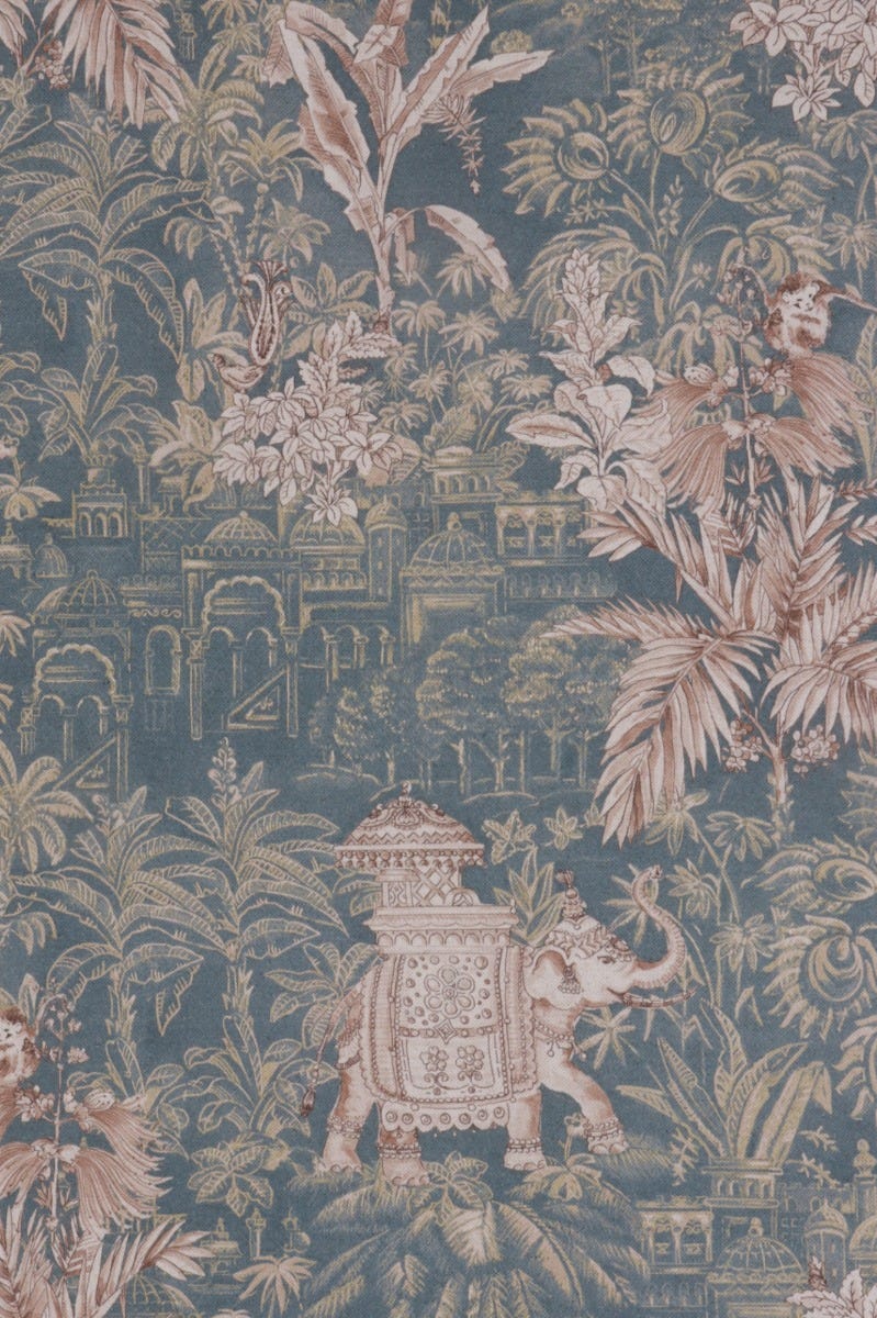 Chess Designs Hathi Kingfisher Fabric