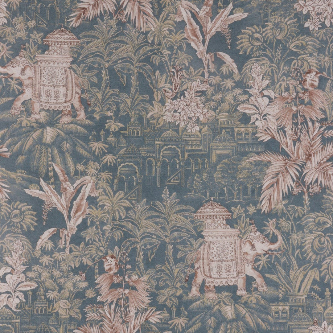 Chess Designs Hathi Kingfisher Fabric