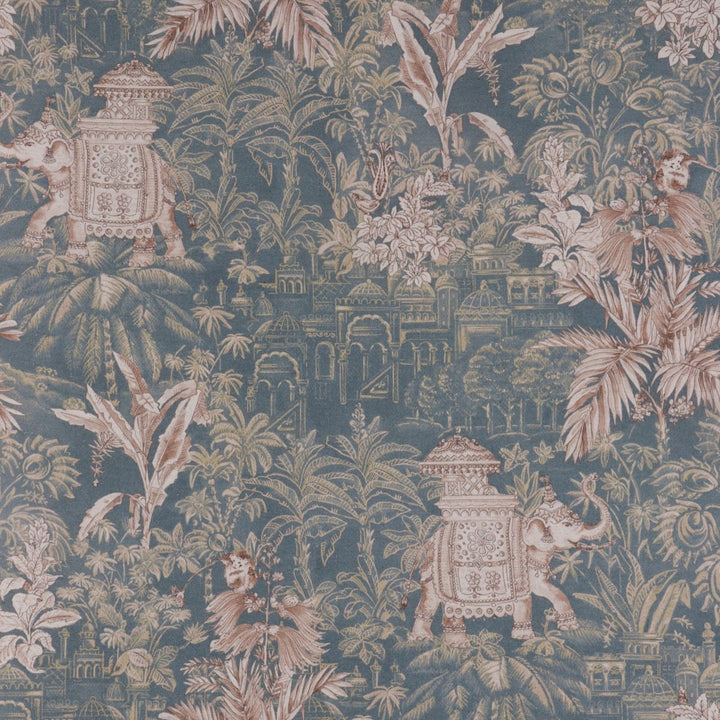 Chess Designs Hathi Kingfisher Fabric