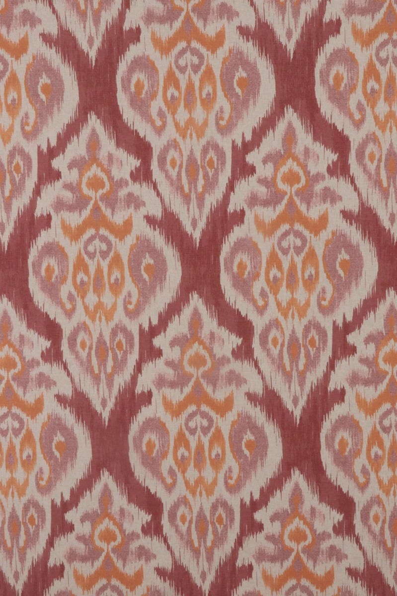 Chess Designs Ankara Ikat Persian Red Fabric