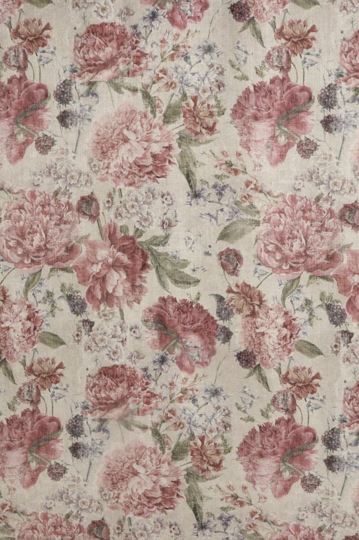 Antique Summer Peonies Fabric