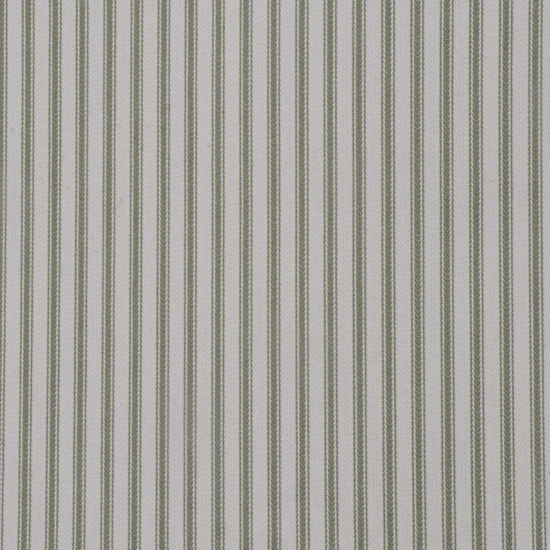 Luxury Green French Ticking Stripe Fabric