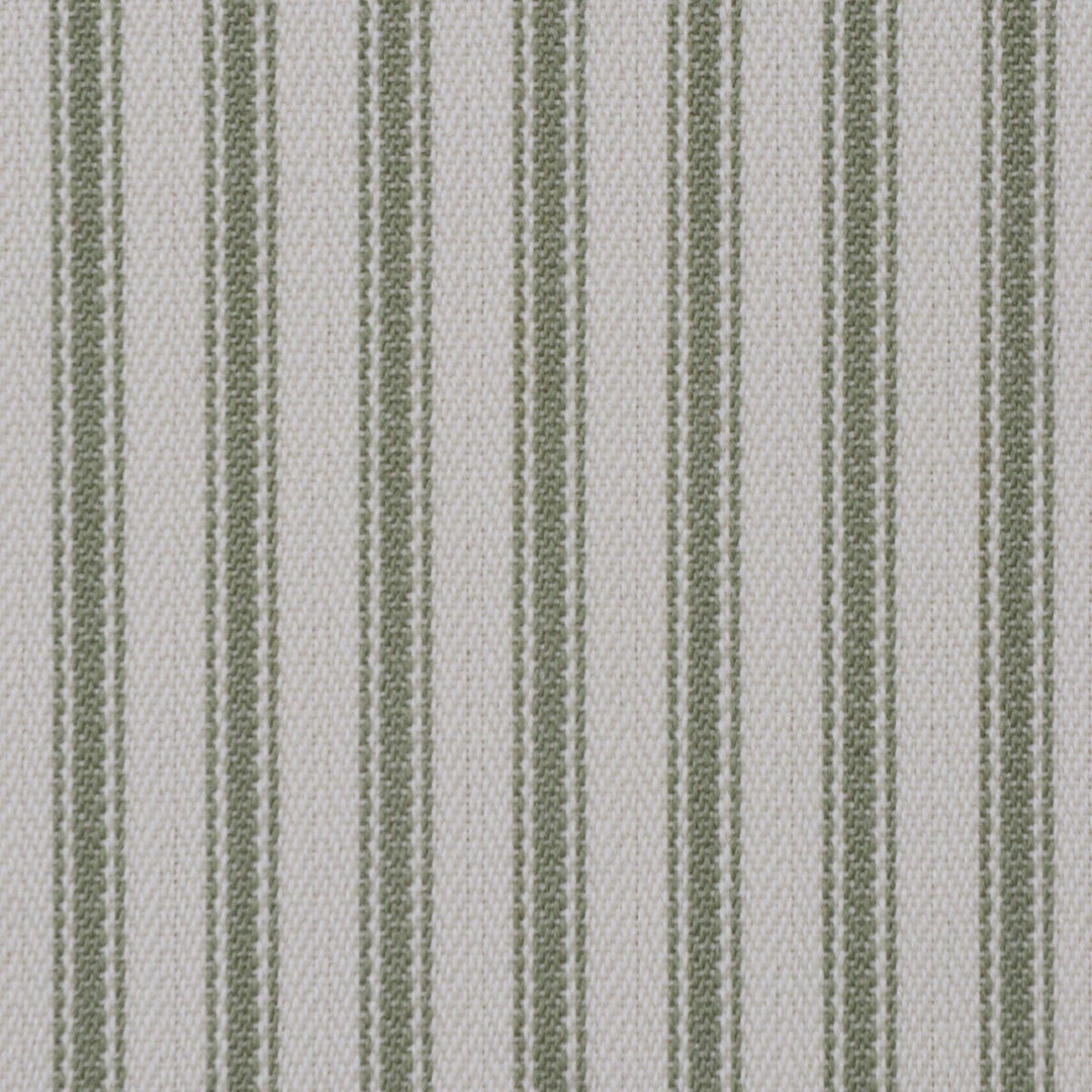 Luxury Green French Ticking Stripe Fabric