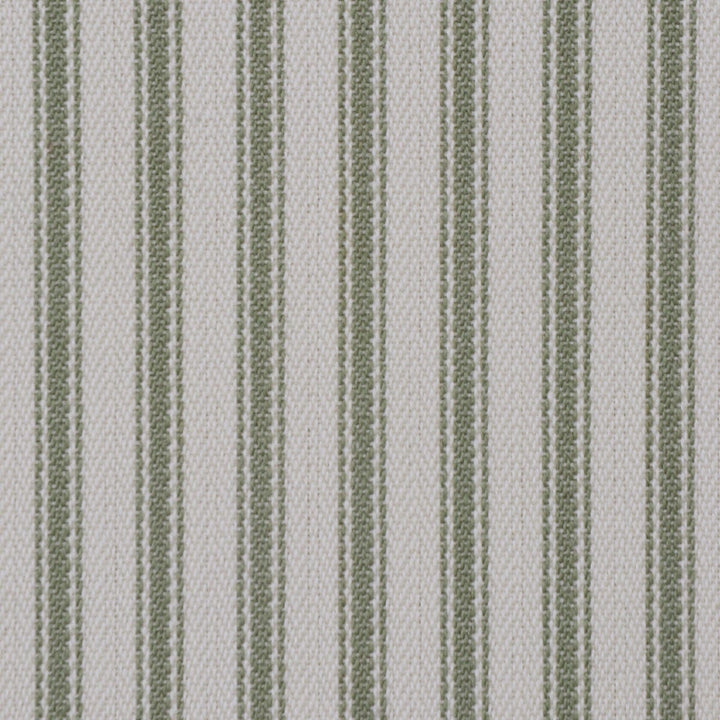 Luxury Green French Ticking Stripe Fabric