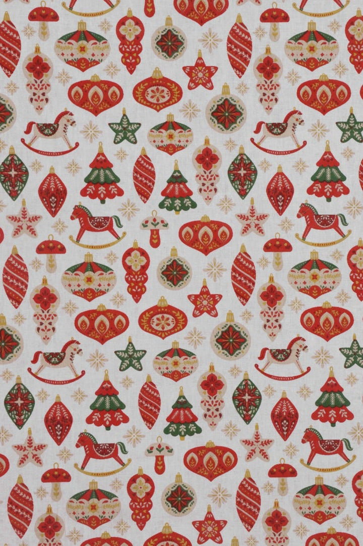 Christmas Decorations 100% Cotton Fabric