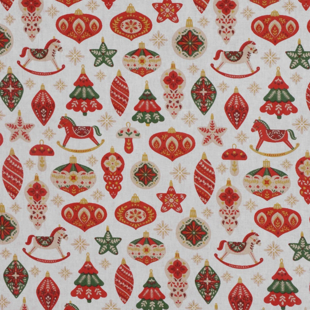 Christmas Decorations 100% Cotton Fabric