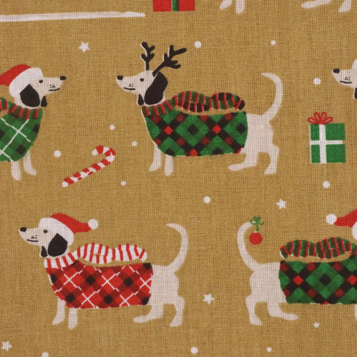 Doggy Tails Christmas Fabric