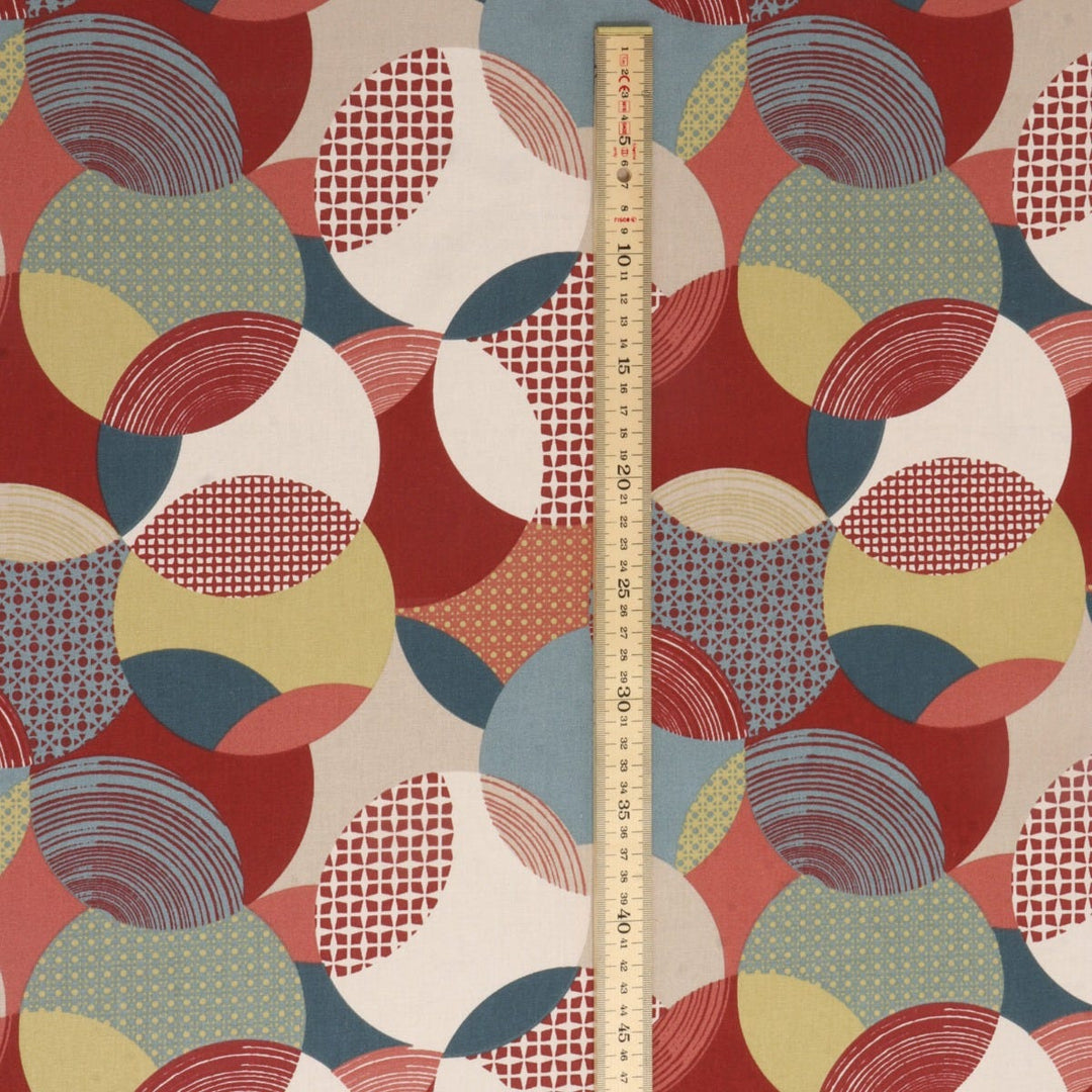 Tobias Abstract Terracotta Fabric