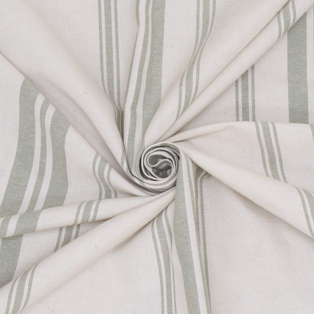 Troyes Stripe Sage Fabric