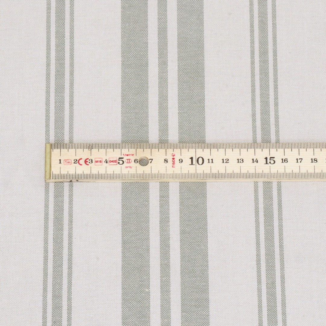 Troyes Stripe Sage Fabric