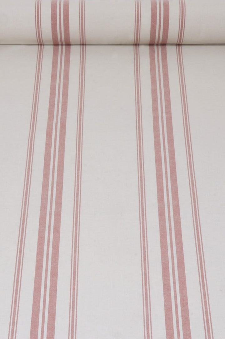 Troyes Stripe Red Fabric