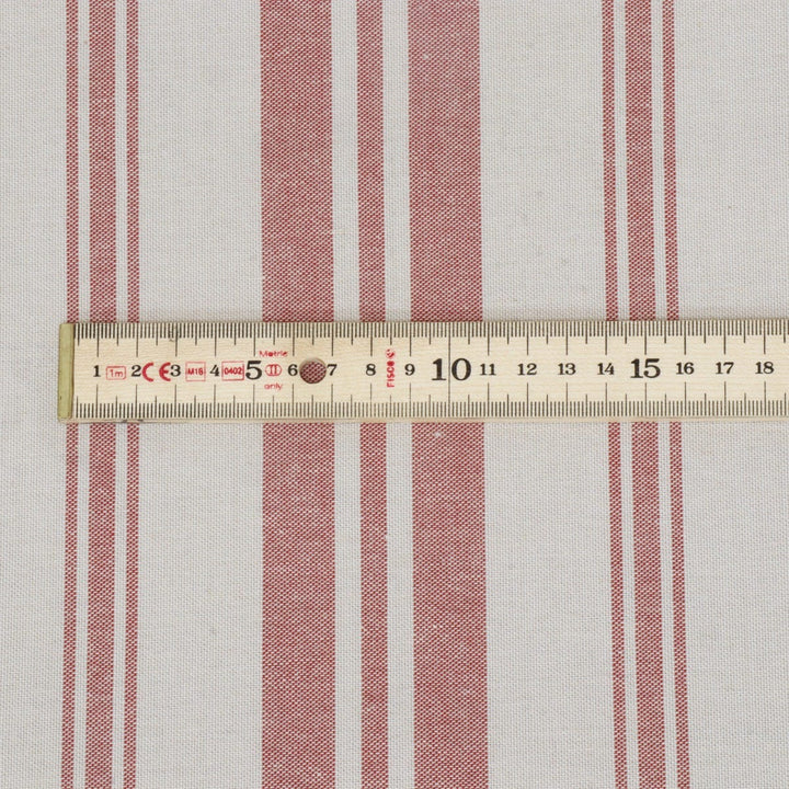 Troyes Stripe Red Fabric