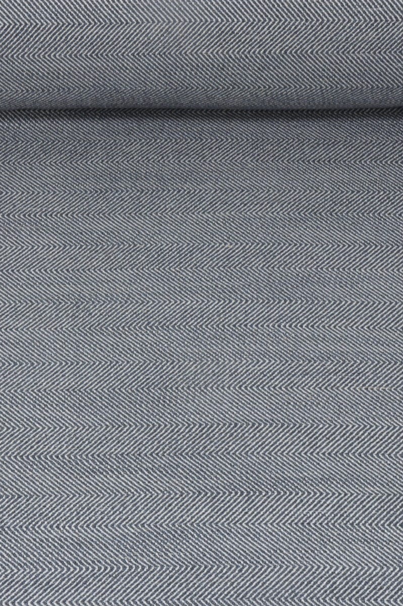 Granada Double Width Herringbone Ink Fabric