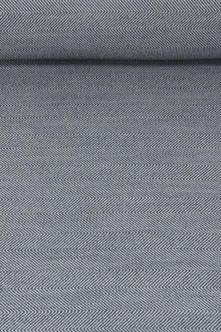 Granada Double Width Herringbone Ink Fabric