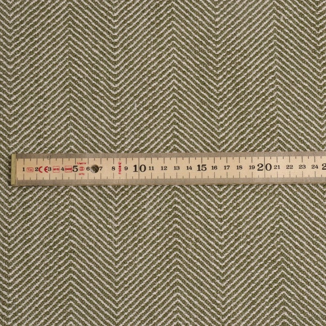 Granada Double Width Herringbone Matcha Fabric