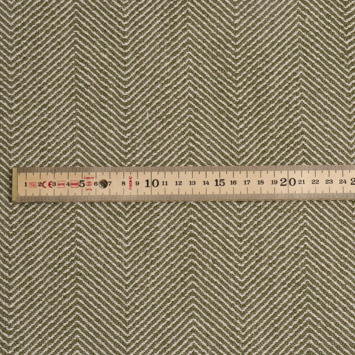 Granada Double Width Herringbone Matcha Fabric