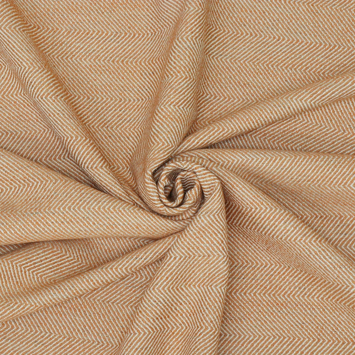 Granada Double Width Herringbone Chestnut Fabric