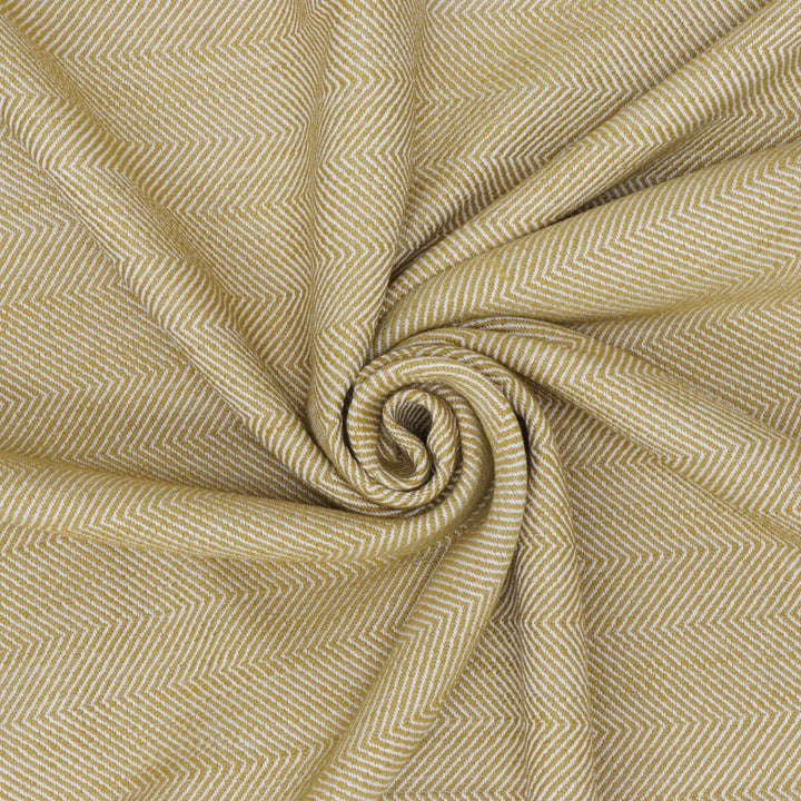 Granada Double Width Herringbone Turmeric Fabric