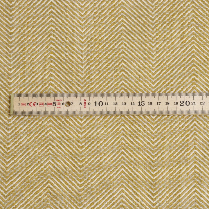 Granada Double Width Herringbone Turmeric Fabric