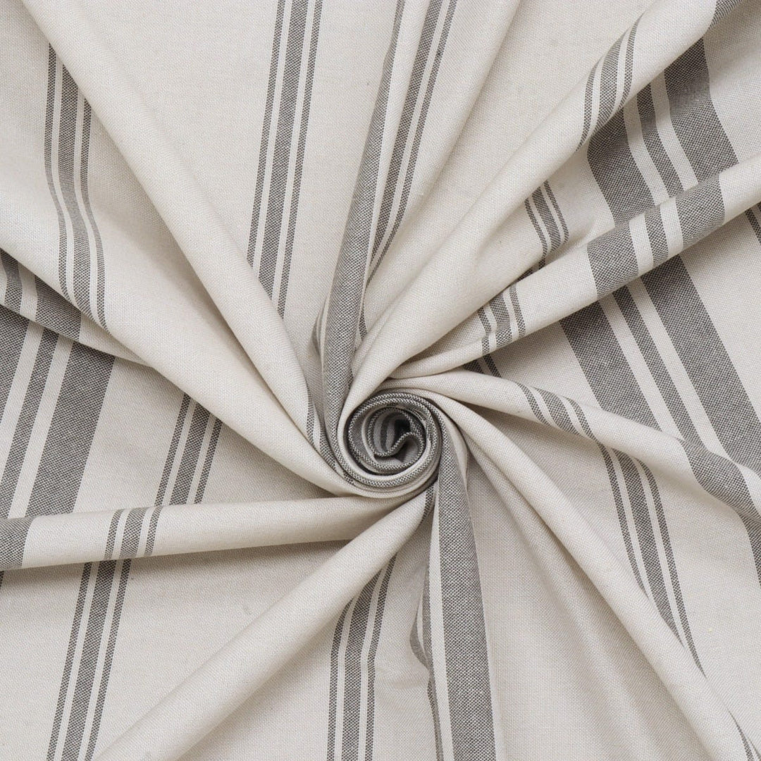 Troyes Stripe Anthracite Fabric