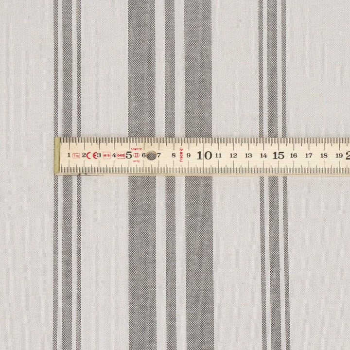 Troyes Stripe Anthracite Fabric