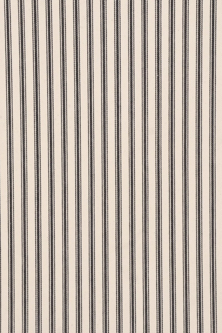 Kent Ticking Stripe Black Fabric