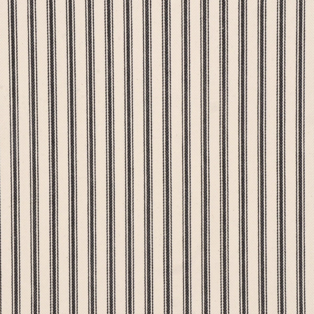 Kent Ticking Stripe Black Fabric