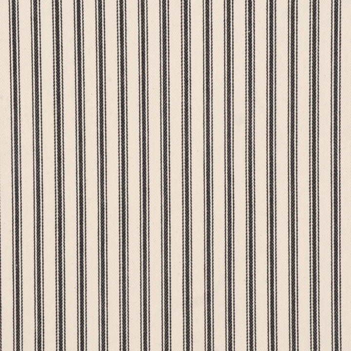 Kent Ticking Stripe Black Fabric