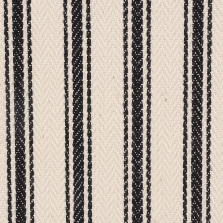 Kent Ticking Stripe Black Fabric