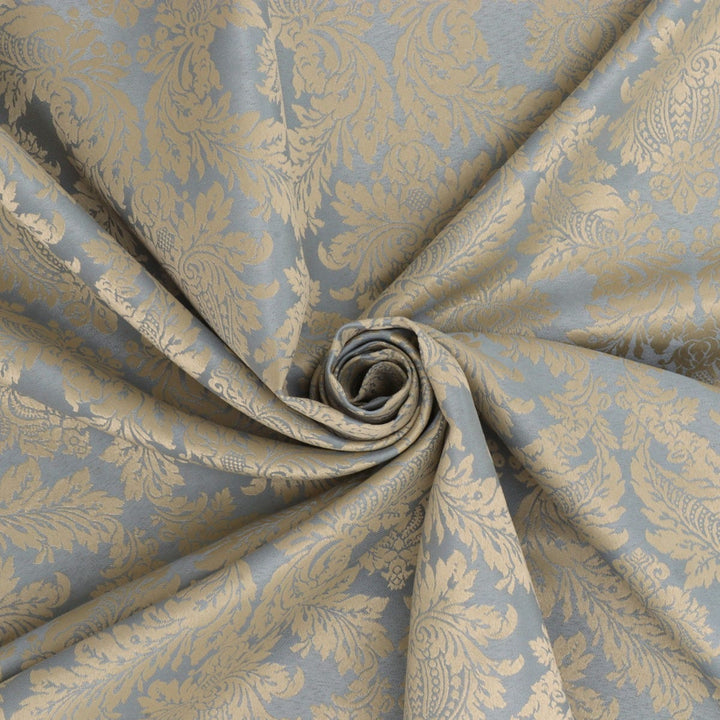 Alderton Luxury Damask Duck Egg/Gold Fabric