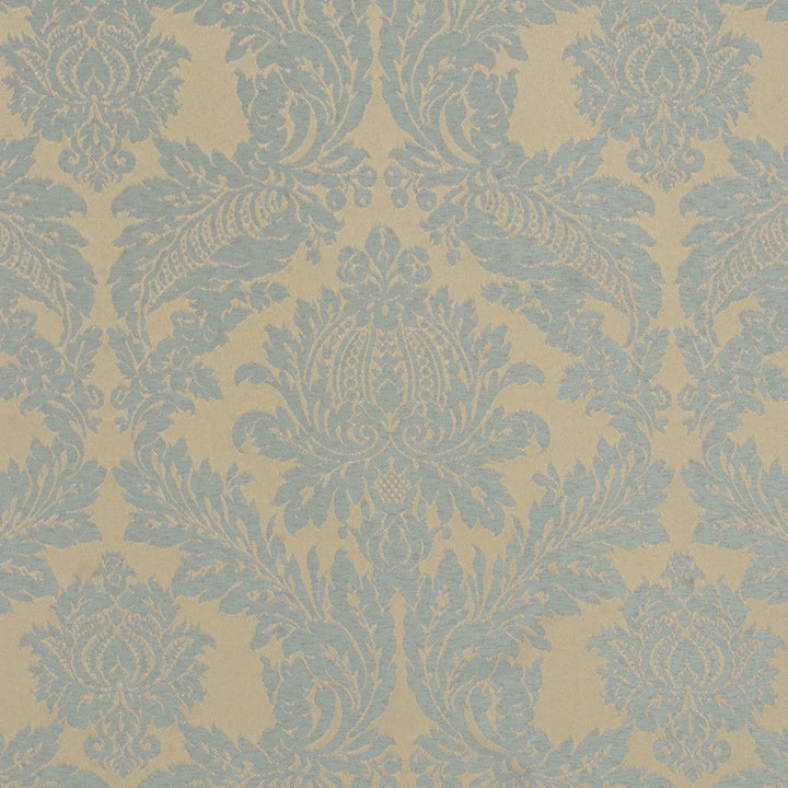 Alderton Luxury Damask Duck Egg/Gold Fabric