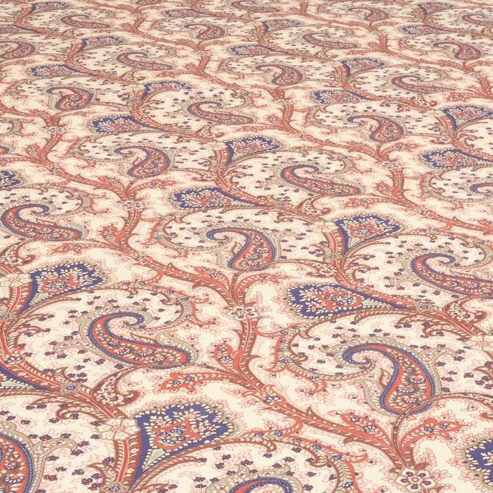 Folk Paisley Red Fabric