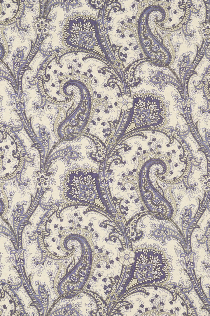 Folk Paisley Blue Fabric