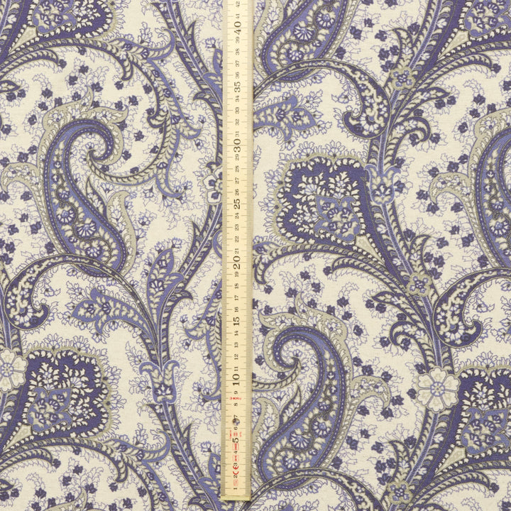 Folk Paisley Blue Fabric