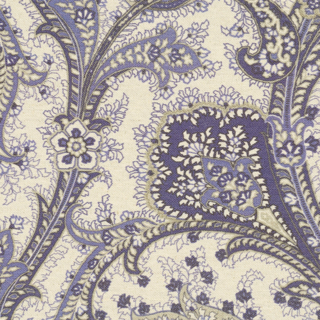 Folk Paisley Blue Fabric