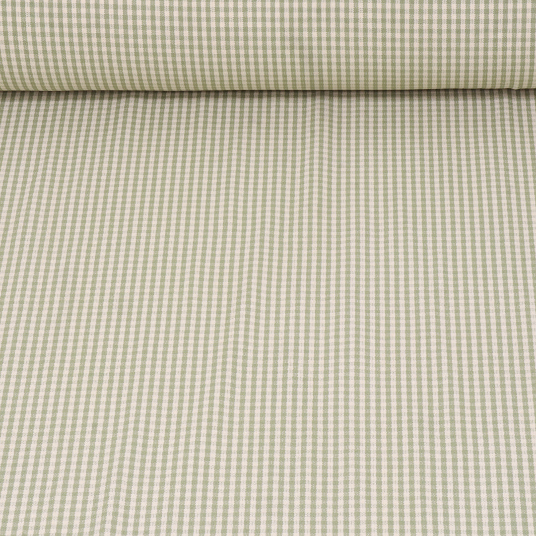 Cottage Gingham Olive Fabric