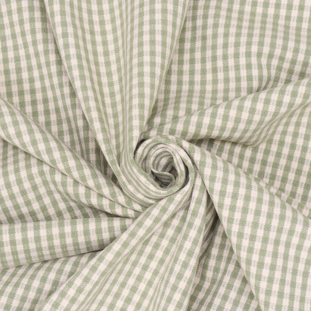 Cottage Gingham Olive Fabric