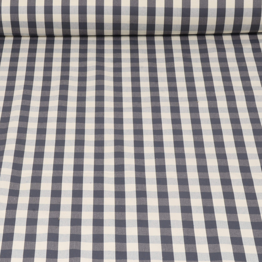 Croyde Check Charcoal Grey Fabric